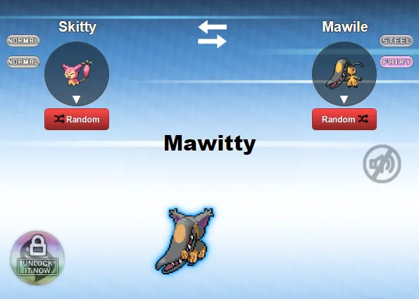 The fusion of Skitty and Mawile.