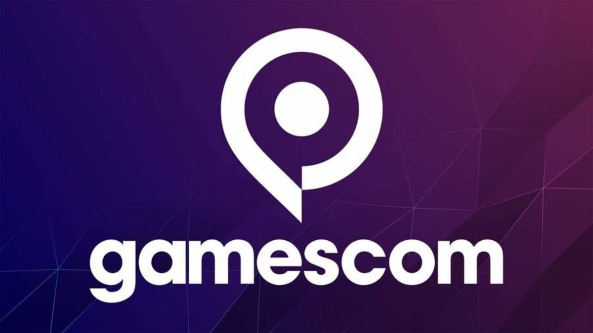 Gamescom written on a purple background