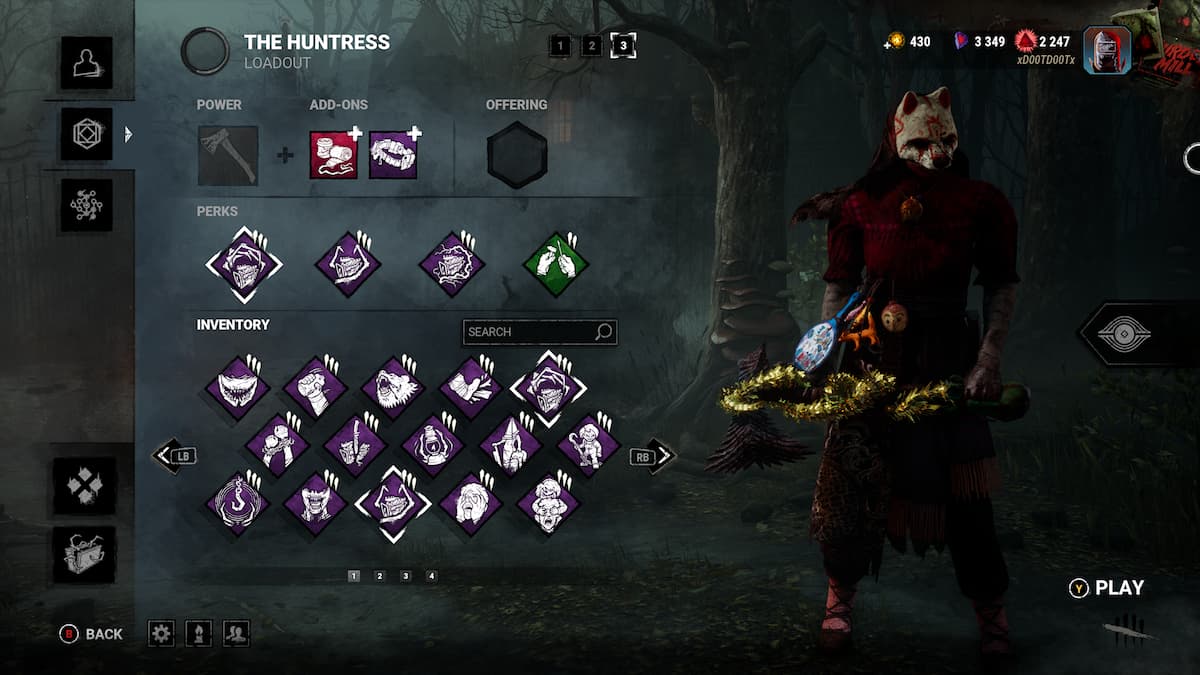 a speedy huntress build in dbd