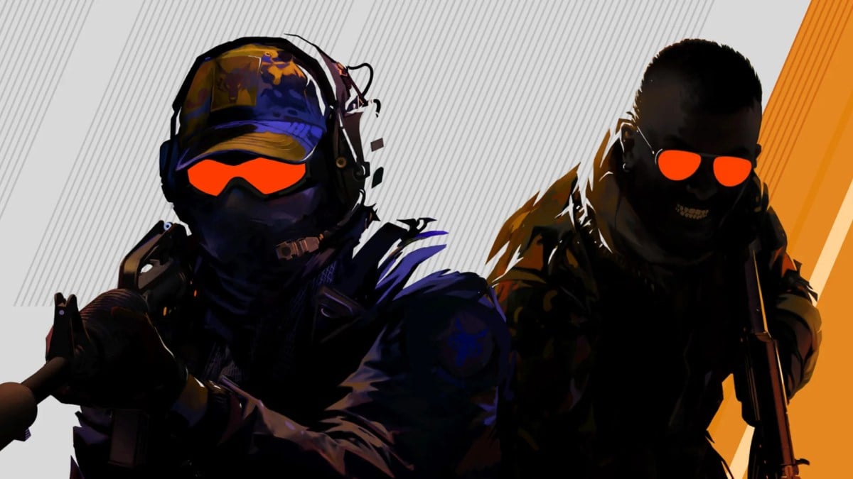 A silhouette of a terrorist and a counter-terrorist in Counter-Strike