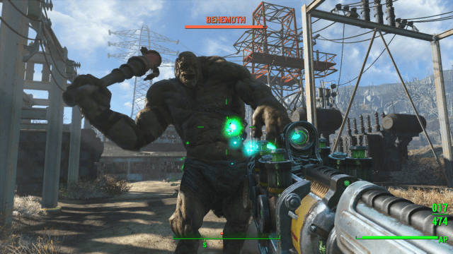Fallout 4 God Mode On fighting a Behemoth