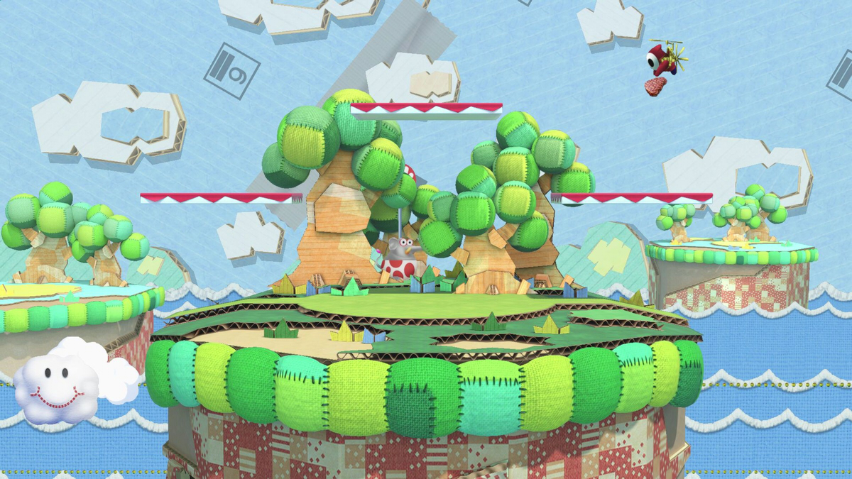 The Yoshi's Story battle stage from Melee.