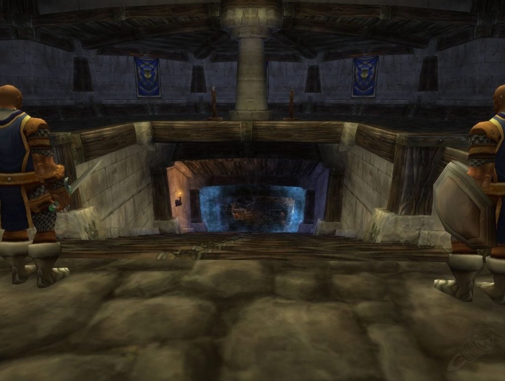 The Stockades entrance in WoW Classic, Stormwind City