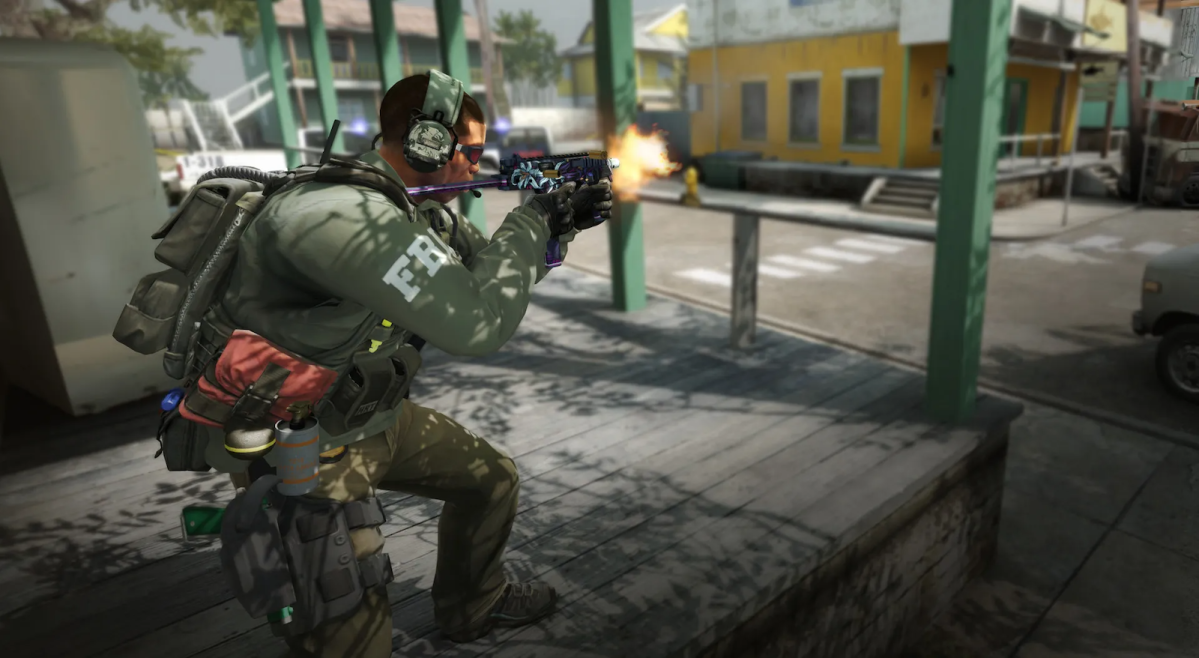 An image of a character shooting in Counter-Strike