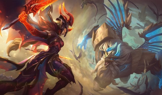 Dragon Guardian Galio splash art in League of Legends
