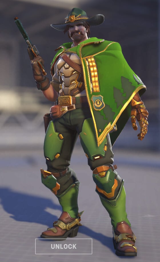Cassidy wears a National Park Service-inspired skin.