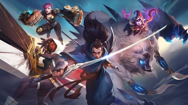 Several characters from League of Legends