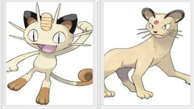 Meowth and Persian side by side in an image.