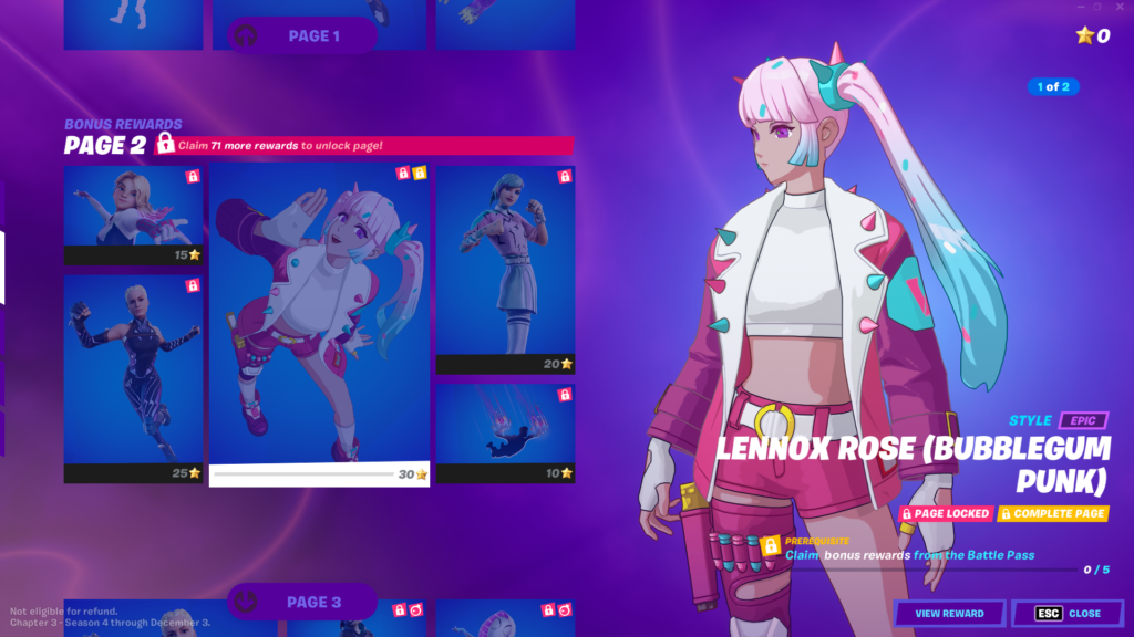 An image of the Lennox Rose anime skin in bright pink clothes