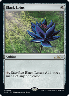 Artwork of Black Lotus MTG card from 30the Edition promo