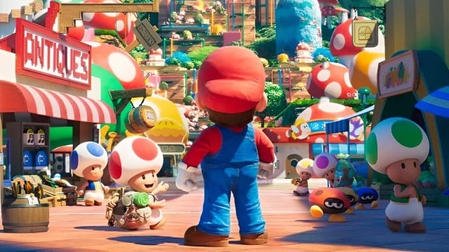 Mario staring down road in The Super Mario Bros. Movie