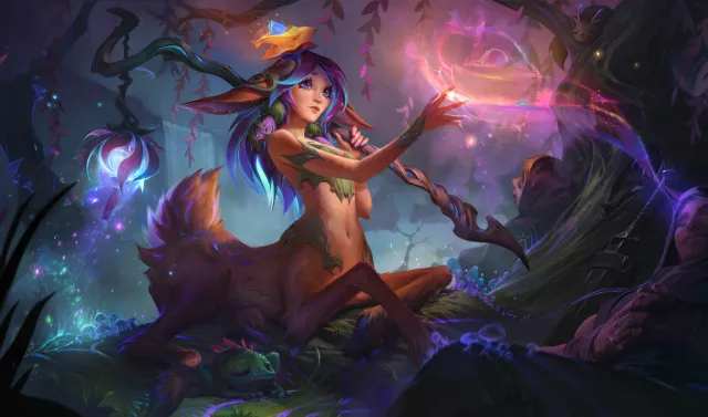 Lillia looks into her whimsical spell in League of Legends
