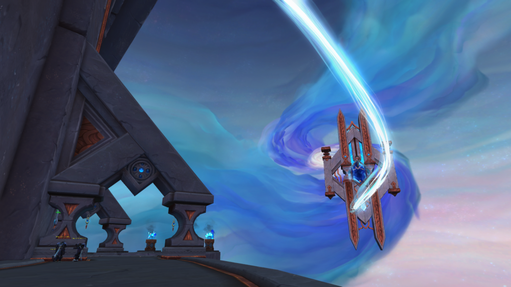 Oribos in WoW Shadowlads, featured in the image are the portals taking players between each of the expansion's zones