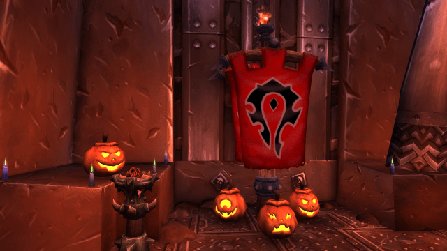 Hallow's End decorations in Orgrimmar, World of Warcraft