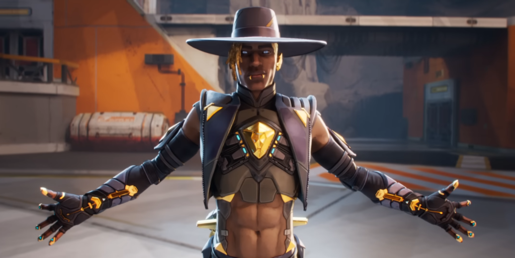 Seer poses with his arms out in Apex Legends.