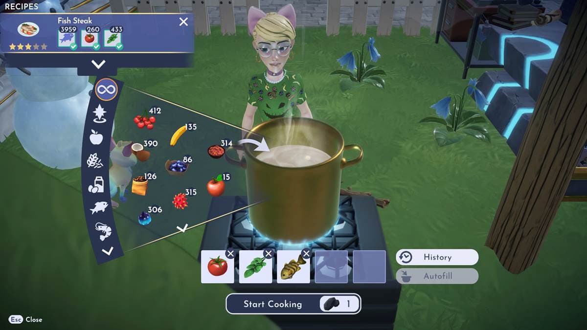 How to make Fish Steak in Disney Dreamlight Valley