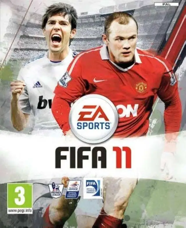 Kaka and Wayne Rooney on the cover of FIFA 11