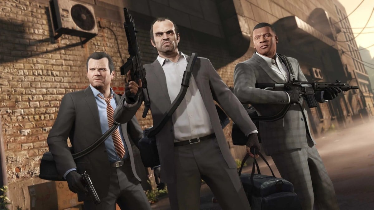 An image of three characters from GTA 5
