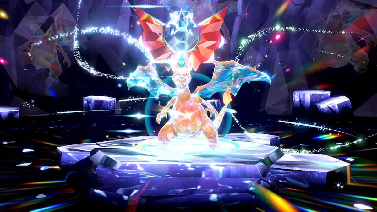 Charizard as a raid boss with the Dragon Tera Type in Pokémon Scarlet and Violet