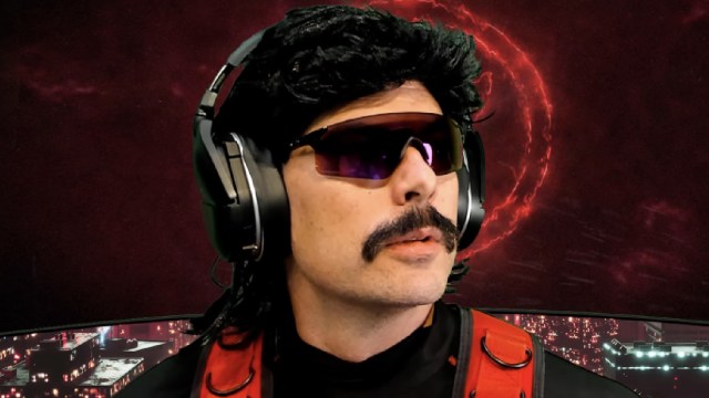 Dr Disrespect looking over his shoulder.