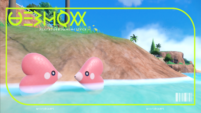 Two Luvdisc in the water in Pokémon Scarlet and Violet