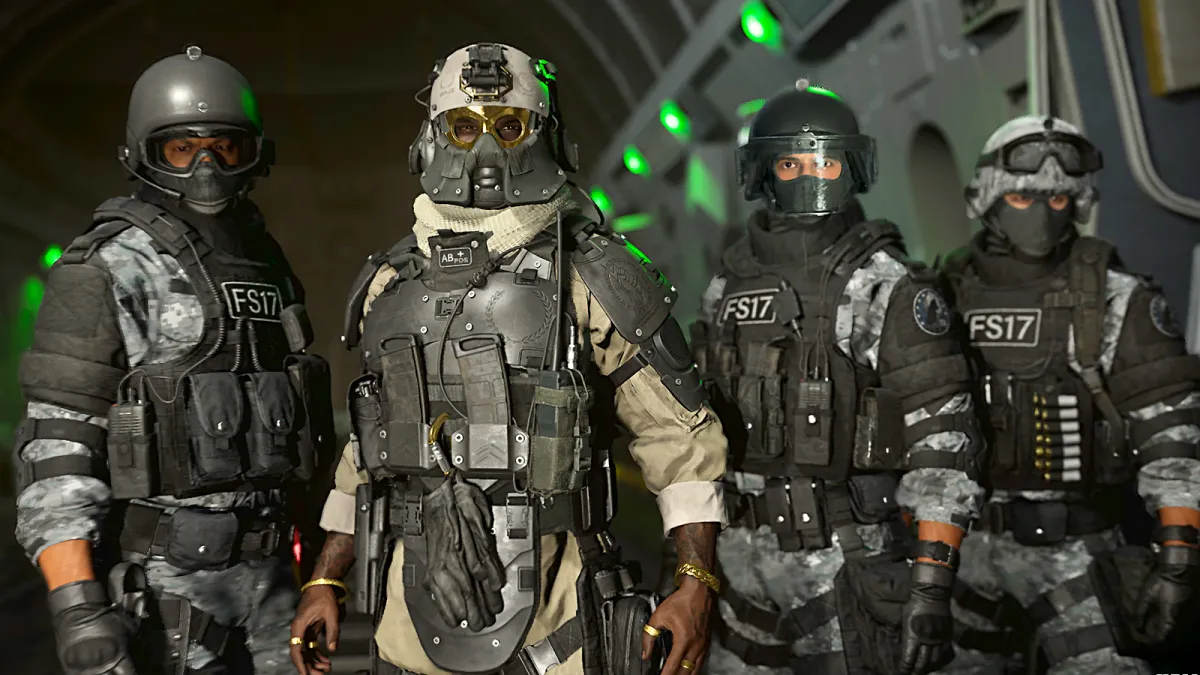 A picture of four macho characters in Call of Duty