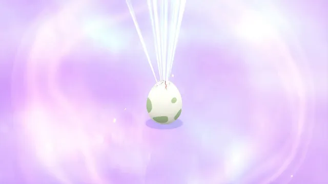 Pokémon egg hatching in Scarlet and Violet.