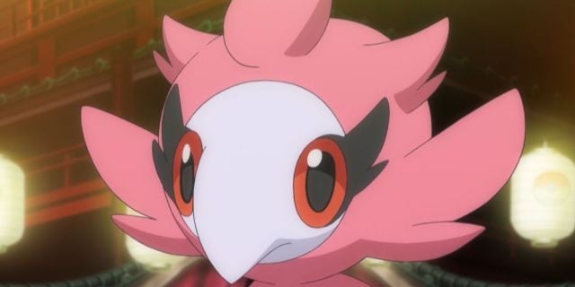 Spritzee fluffy pink Pokémon anime screenshot.