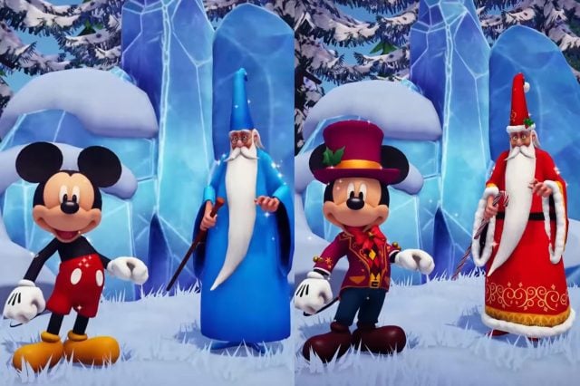 Mickey Mouse with a suit jacket and top hat in Disney Dreamlight Valley.
