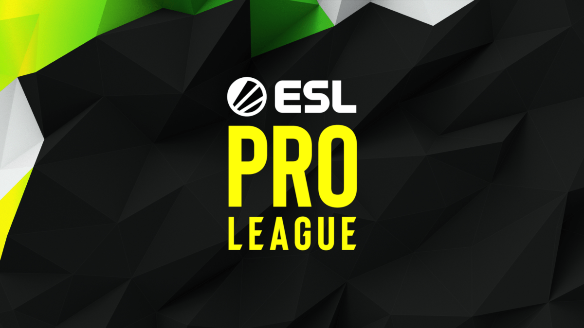 ESL Pro League logo on a black background.