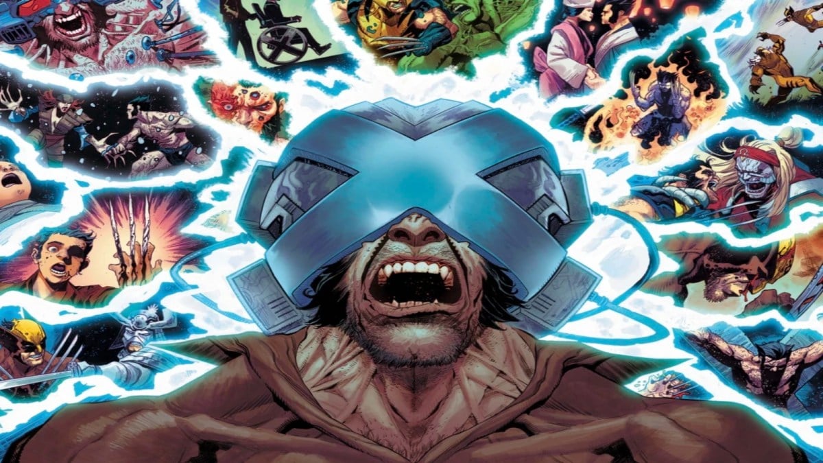 Wolverine wearing Cerebro in a Marvel comic.