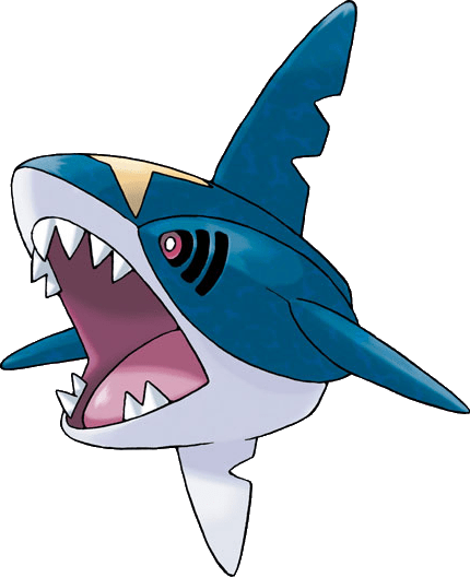 Sharpedo is a Gen III Pokémon that is a blue and white shark. 