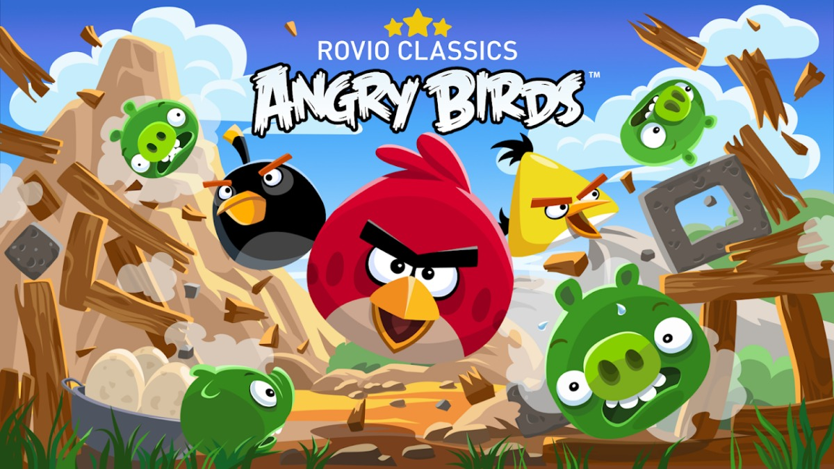 Angry Birds generic art showing several of the game's characters.