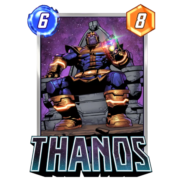 Thanos card art in Marvel Snapo