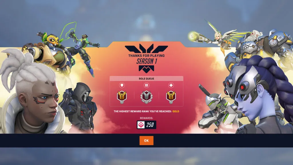 The final rank after Overwatch 2 Season 1's end.