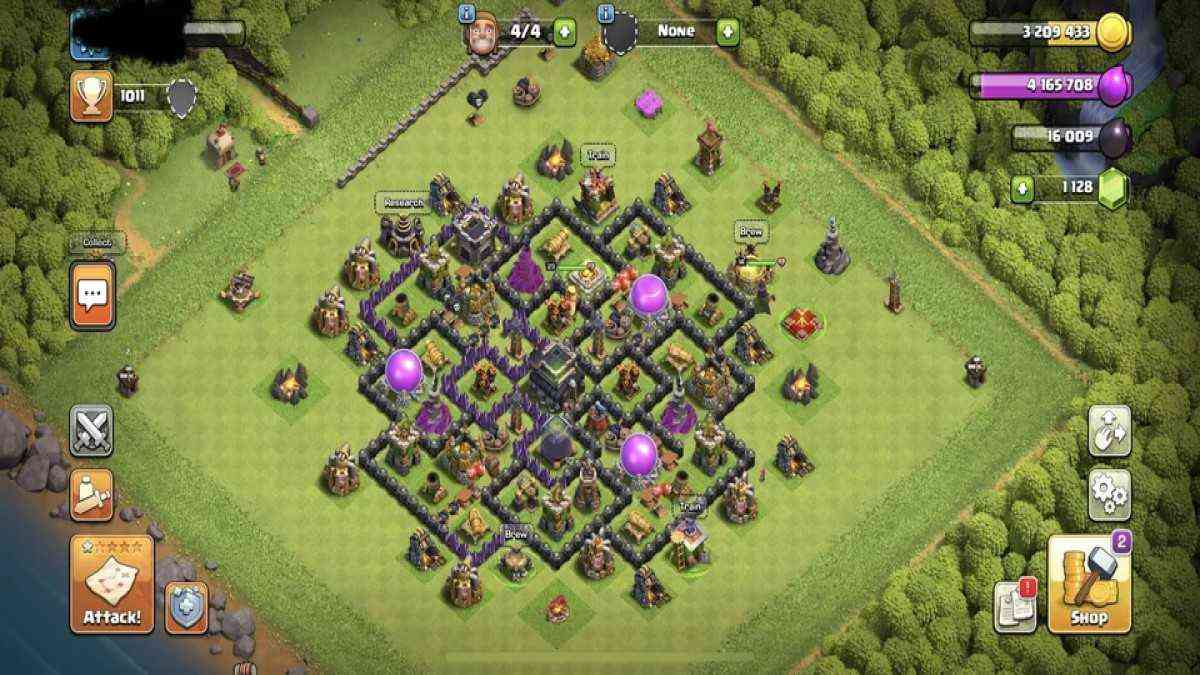 Town Hall 11 - HYBRID Base Map #25 - Clash of Clans | Clasher.us