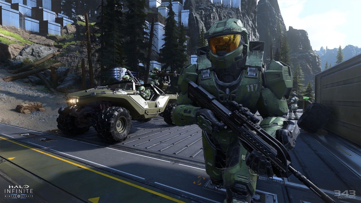 Halo gameplay featuring Master Chief