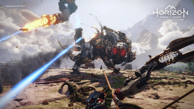 Horizon Call Of The Mountain promotional image showing enemies.