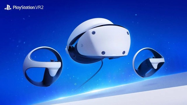 Playstation VR2 with its motion controllers