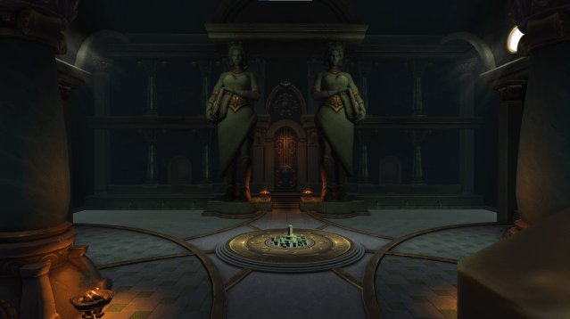 Statues found in the back of the Uldaman Legacy of Tyr dungeon in WoW Dragonflight following the final boss. They share a resemblance to the titans and their architectural styles.