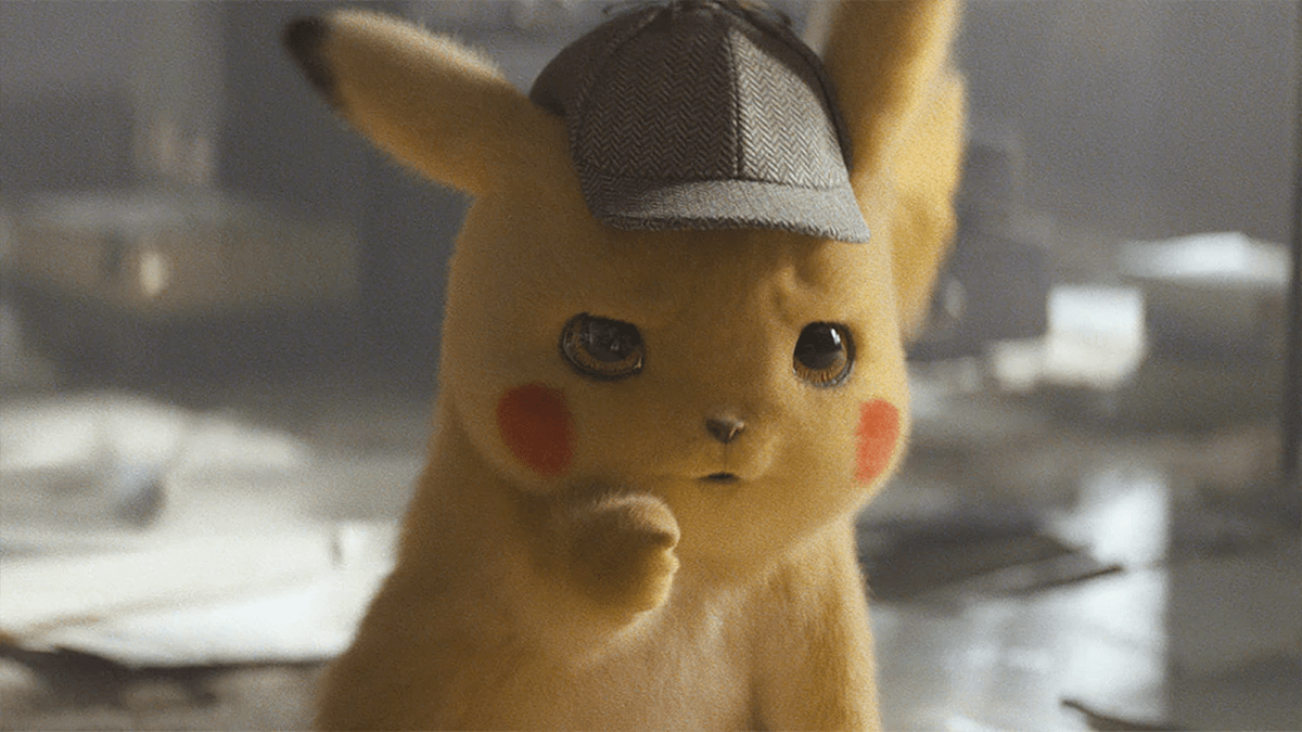 Pikachu in Detective Pikachu wearing a cap