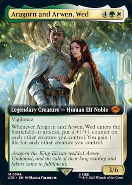 Aragorn and Arwen, Wed #394 MTG card art