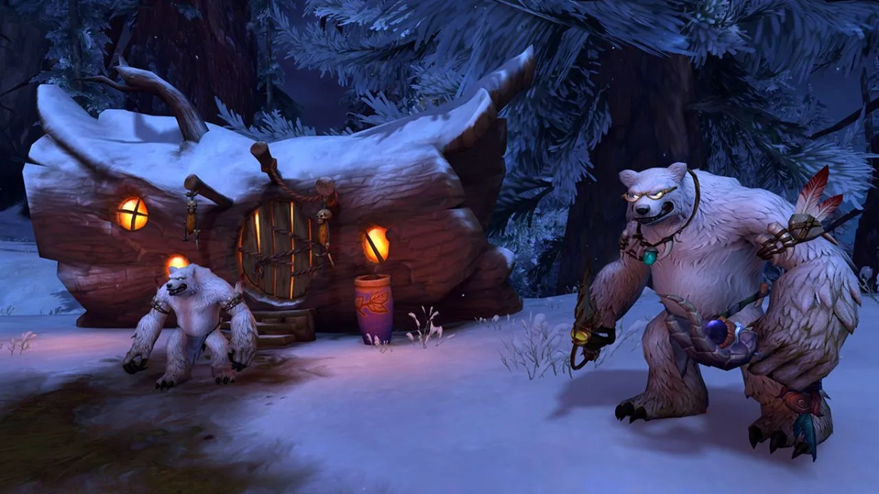 A játékon belüli kép a Furbolg-okról az Azure span-ban a WOW DragonFlight-ban