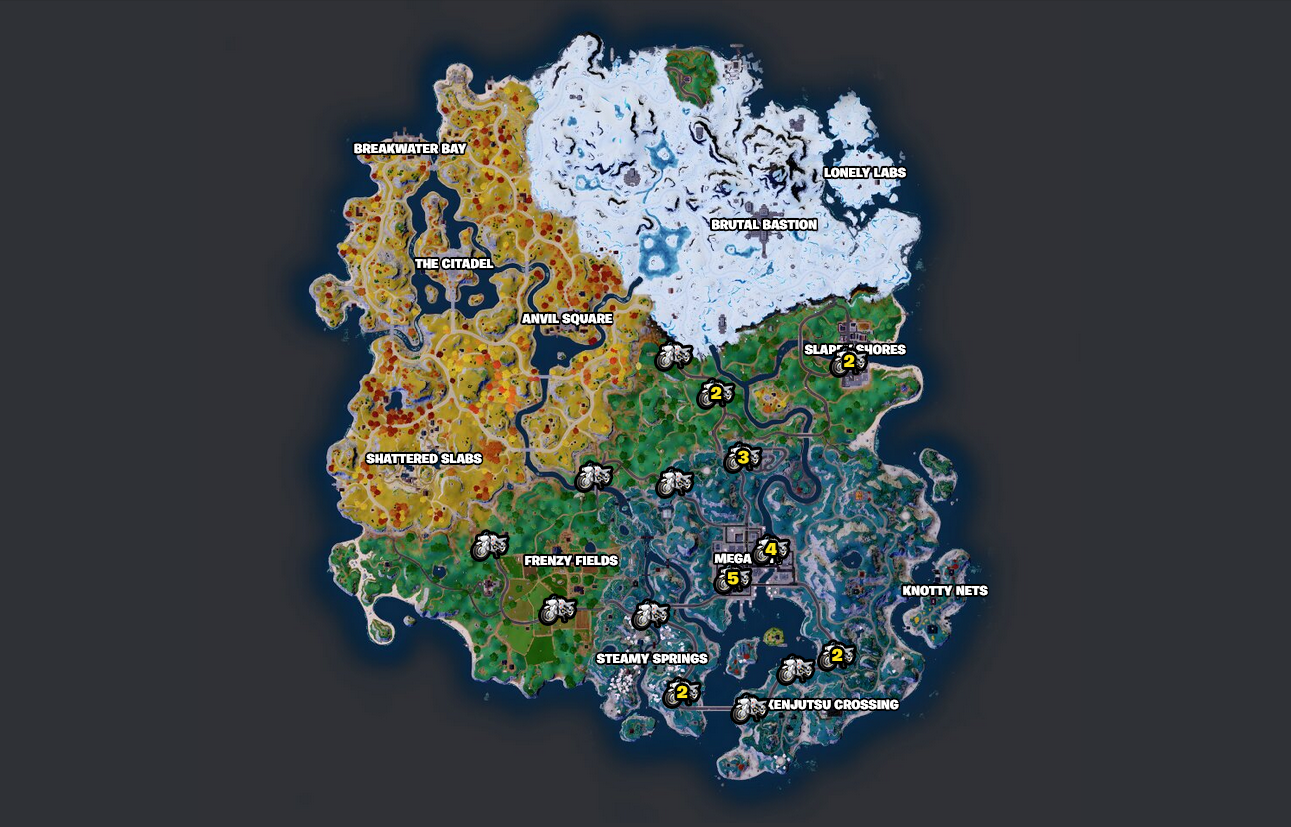 All Victory Crown Rogue locations in Fortnite Chapter 4, season 2 - Dot ...