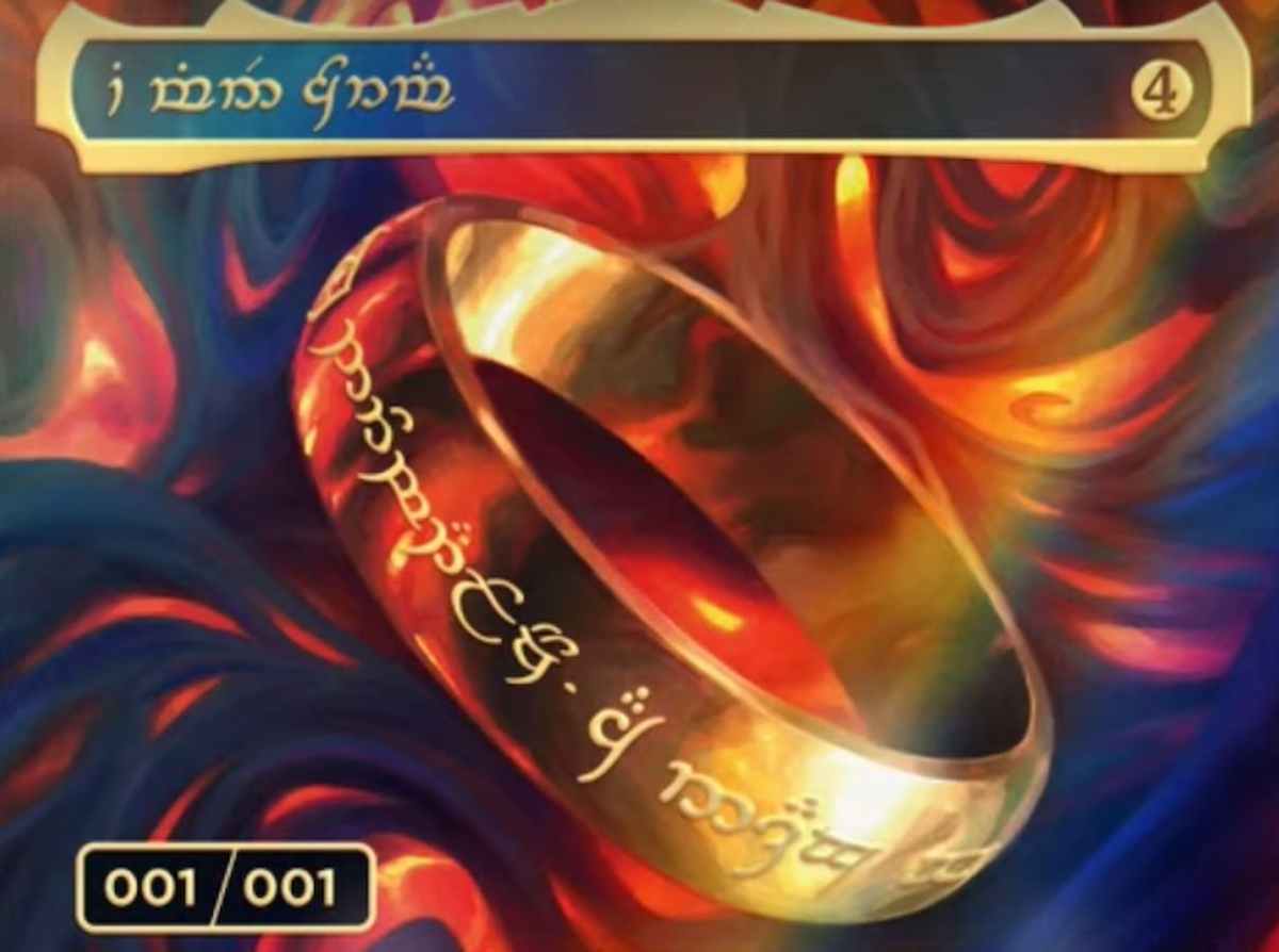 Image of one-of-one The One Ring from MTG LTR set