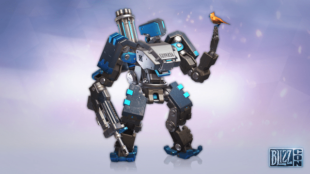 The Blizzcon Bastion skin as it appears in Overwatch 2.
