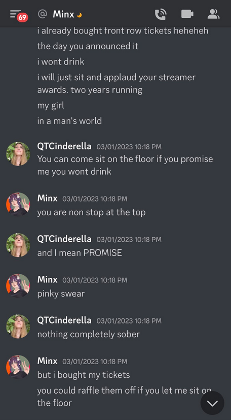 QTCinderella apologizes for going public with JustAMinx