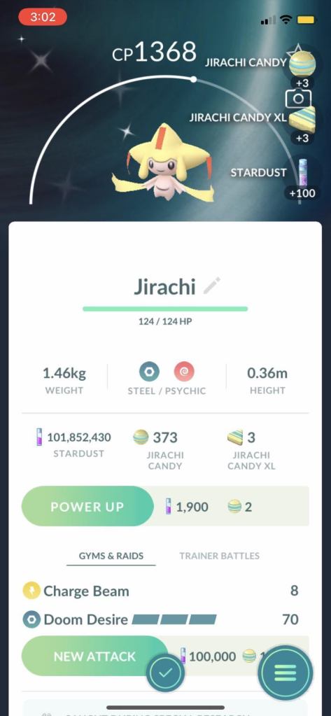 shiny jirachi