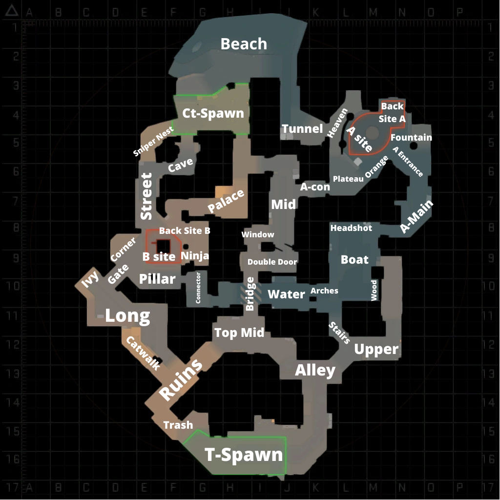 All Anubis Map Callouts In CS:GO