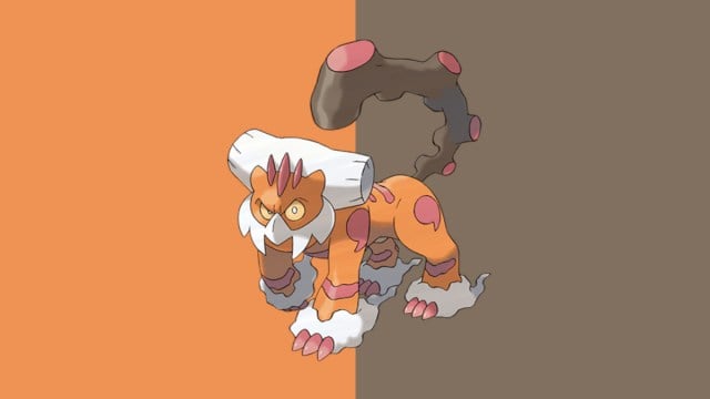 Landorus Therian Forme in Pokemon Go, a panther-like creature a long, curved tail.